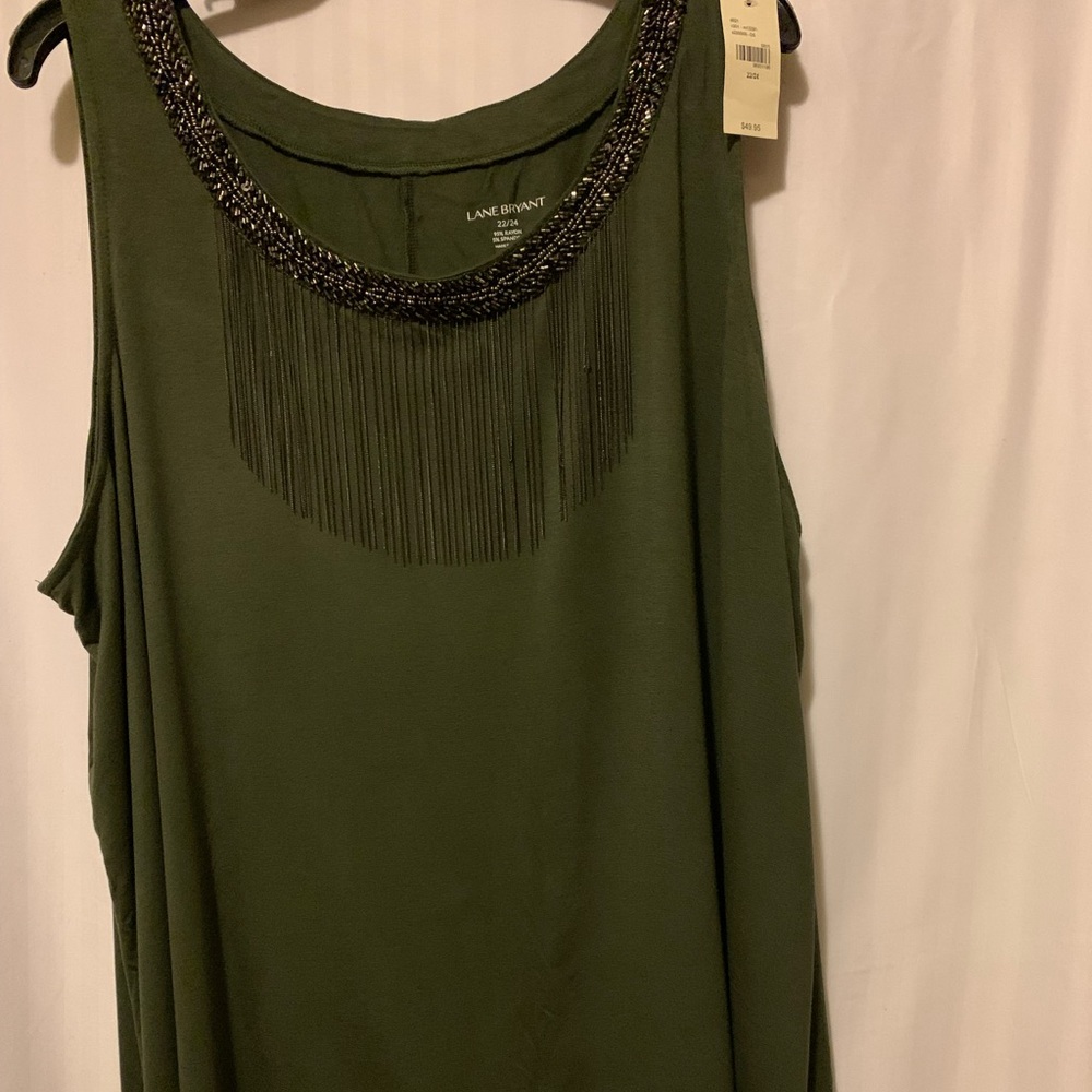 Lane Bryant  Olive Colored HighLow Tank Size 22/24